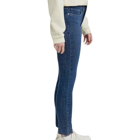 New with Tags Levi's Women's 311 Shaping Skinny Medium Wash Denim Raw Hem Jeans - Picture 3 of 16